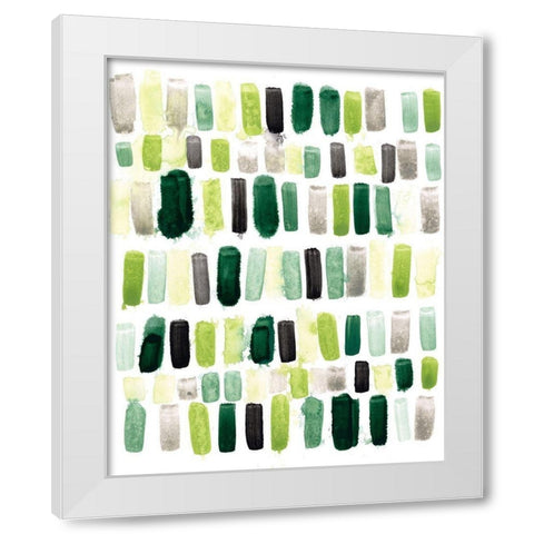 Jungle Palette II White Modern Wood Framed Art Print by Vess, June Erica