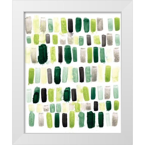 Jungle Palette II White Modern Wood Framed Art Print by Vess, June Erica