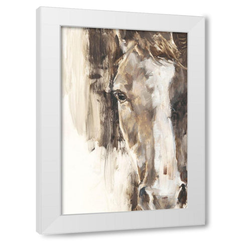 Cropped Equine Study I White Modern Wood Framed Art Print by Harper, Ethan