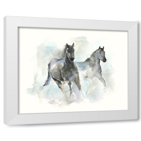 Run Free I White Modern Wood Framed Art Print by Harper, Ethan