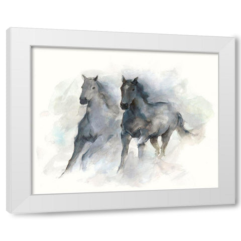Run Free II White Modern Wood Framed Art Print by Harper, Ethan