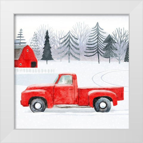 Snow Country I White Modern Wood Framed Art Print by Borges, Victoria