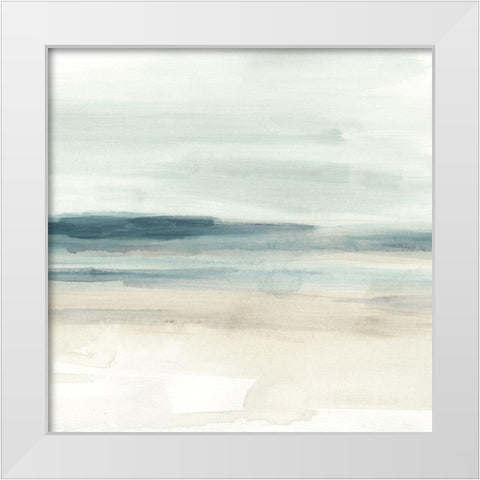 Blue Sands I White Modern Wood Framed Art Print by Vess, June Erica