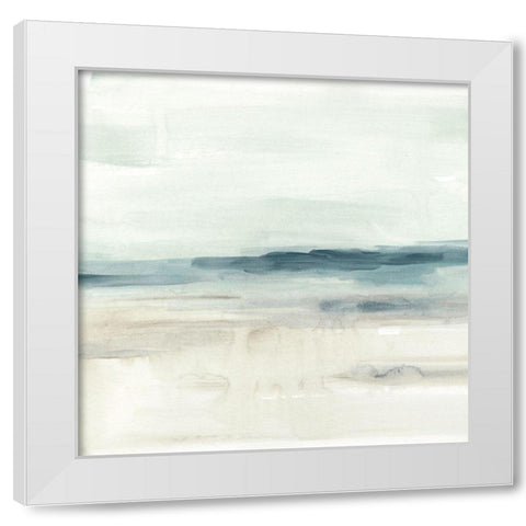 Blue Sands II White Modern Wood Framed Art Print by Vess, June Erica