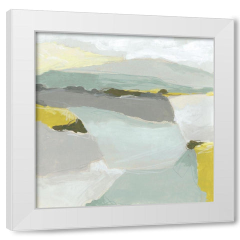 Citron Ridgeline I White Modern Wood Framed Art Print by Vess, June Erica