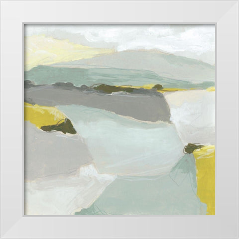 Citron Ridgeline I White Modern Wood Framed Art Print by Vess, June Erica