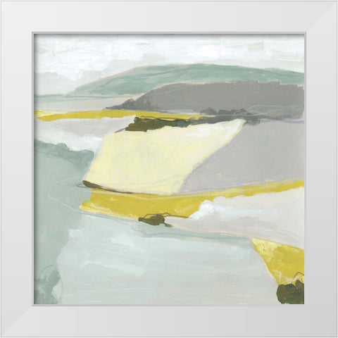 Citron Ridgeline II White Modern Wood Framed Art Print by Vess, June Erica