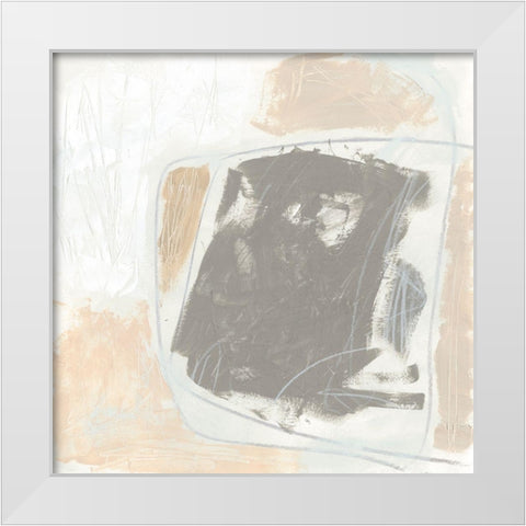 Glyph I White Modern Wood Framed Art Print by Vess, June Erica