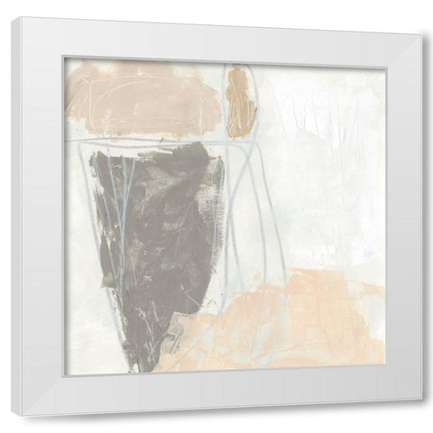 Glyph IV White Modern Wood Framed Art Print by Vess, June Erica