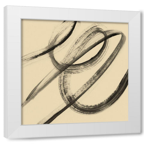 Whirl I White Modern Wood Framed Art Print by Borges, Victoria