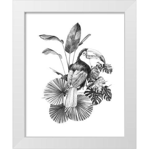 Toucan Toile II White Modern Wood Framed Art Print by Scarvey, Emma