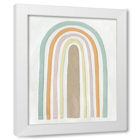 Arco Colori I White Modern Wood Framed Art Print by Scarvey, Emma