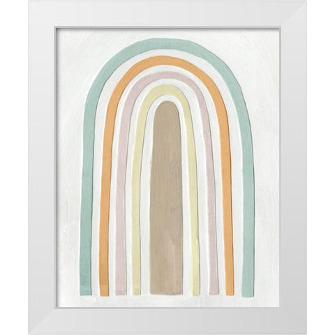 Arco Colori I White Modern Wood Framed Art Print by Scarvey, Emma