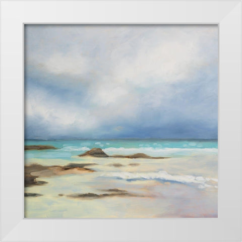 The Coast White Modern Wood Framed Art Print by Keusder, Danusia