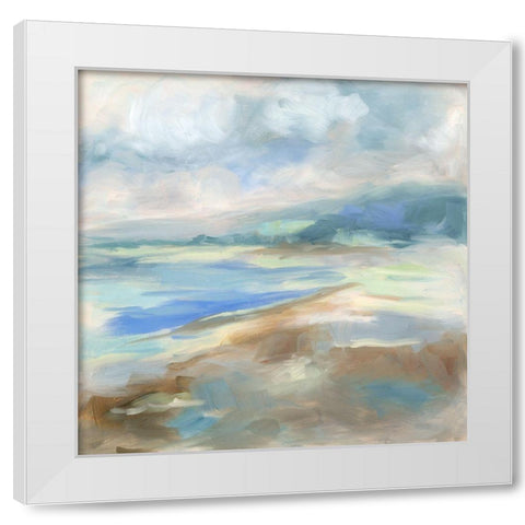 Ocean Breeze White Modern Wood Framed Art Print by Keusder, Danusia