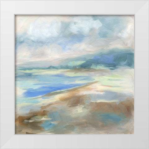 Ocean Breeze White Modern Wood Framed Art Print by Keusder, Danusia