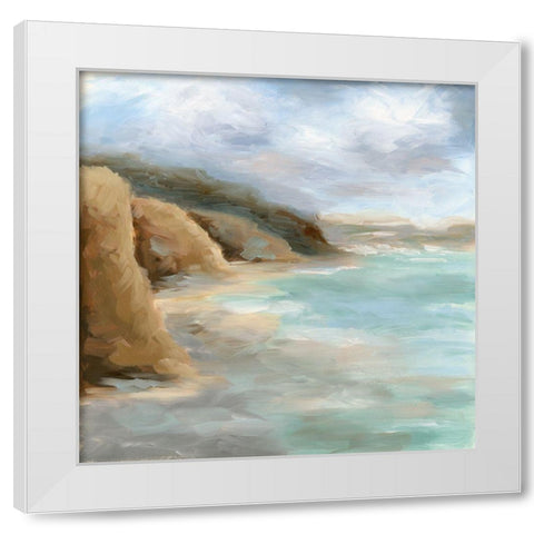 Morning Sun White Modern Wood Framed Art Print by Keusder, Danusia