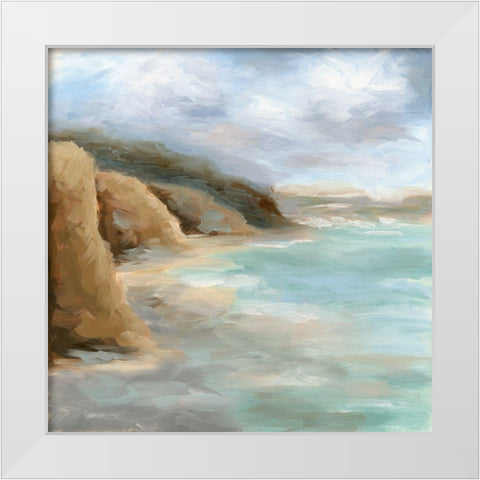 Morning Sun White Modern Wood Framed Art Print by Keusder, Danusia