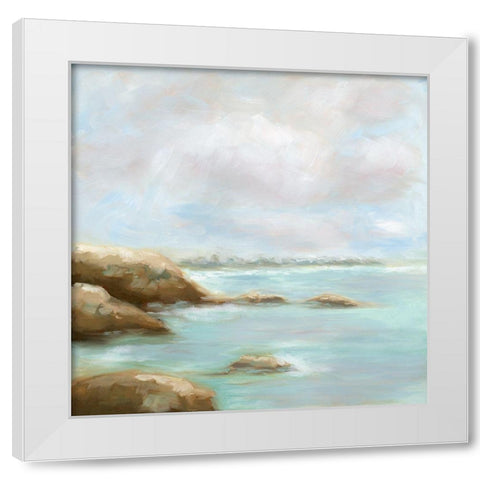 Summer Is Here White Modern Wood Framed Art Print by Keusder, Danusia