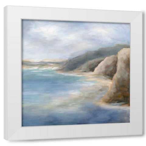 Water Chill White Modern Wood Framed Art Print by Keusder, Danusia