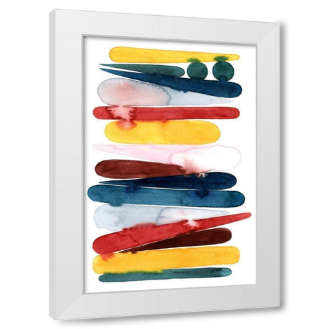 Rainbow Strata II White Modern Wood Framed Art Print by Popp, Grace