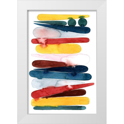 Rainbow Strata II White Modern Wood Framed Art Print by Popp, Grace
