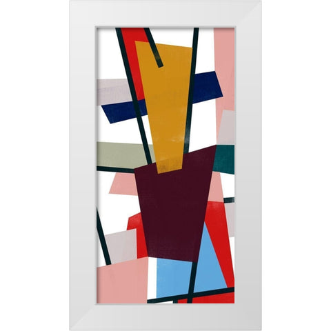 Polygon Mobile II White Modern Wood Framed Art Print by Vess, June Erica