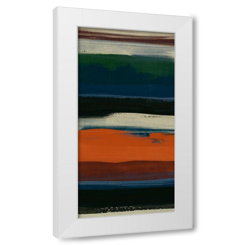 Lodge Strata II White Modern Wood Framed Art Print by Vess, June Erica
