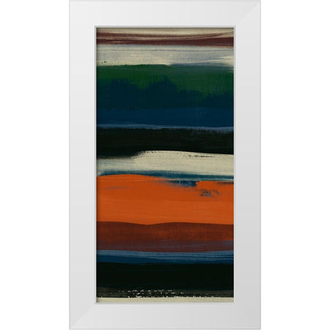 Lodge Strata II White Modern Wood Framed Art Print by Vess, June Erica