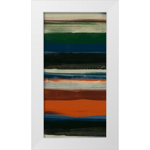 Lodge Strata III White Modern Wood Framed Art Print by Vess, June Erica