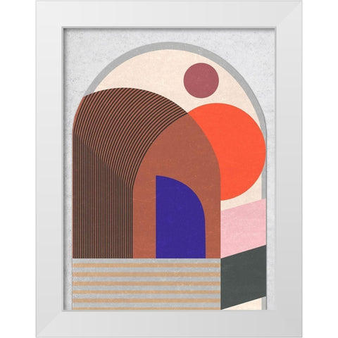 Sundown Meditation I White Modern Wood Framed Art Print by Wang, Melissa