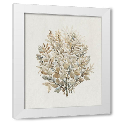 Leaf Arrangement II White Modern Wood Framed Art Print by OToole, Tim