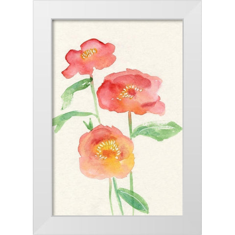 Petite Fleur II White Modern Wood Framed Art Print by Ludwig, Alicia