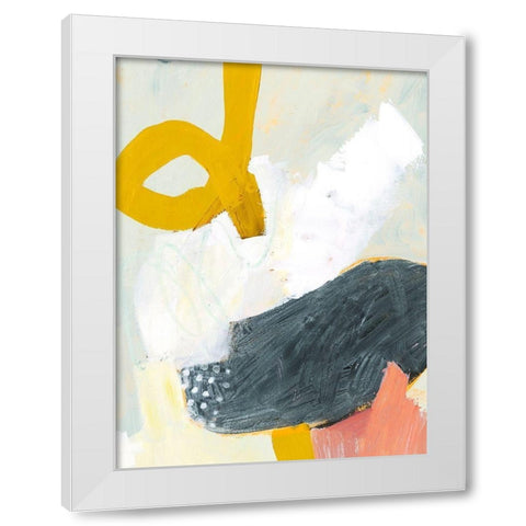 Seismic II White Modern Wood Framed Art Print by Borges, Victoria