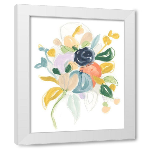 Bijoux Bouquet I White Modern Wood Framed Art Print by Vess, June Erica