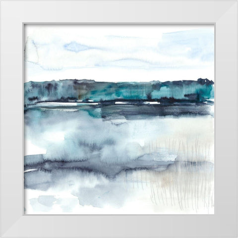 View Across the Lake II White Modern Wood Framed Art Print by Goldberger, Jennifer