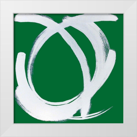 Custom Intersection in Deep Green I White Modern Wood Framed Art Print by Jerry, Alison