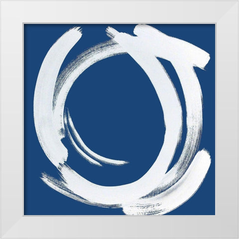 Custom Intersection in Indigo II White Modern Wood Framed Art Print by Jerry, Alison