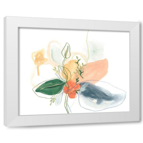 Abstracted Bouquet I White Modern Wood Framed Art Print by Vess, June Erica