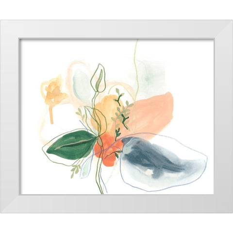 Abstracted Bouquet I White Modern Wood Framed Art Print by Vess, June Erica