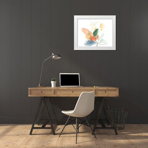Abstracted Bouquet II White Modern Wood Framed Art Print by Vess, June Erica