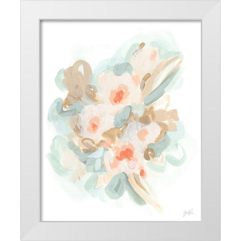 Bouquet Illusion I White Modern Wood Framed Art Print by Vess, June Erica