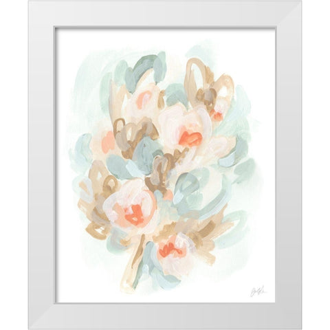 Bouquet Illusion II White Modern Wood Framed Art Print by Vess, June Erica