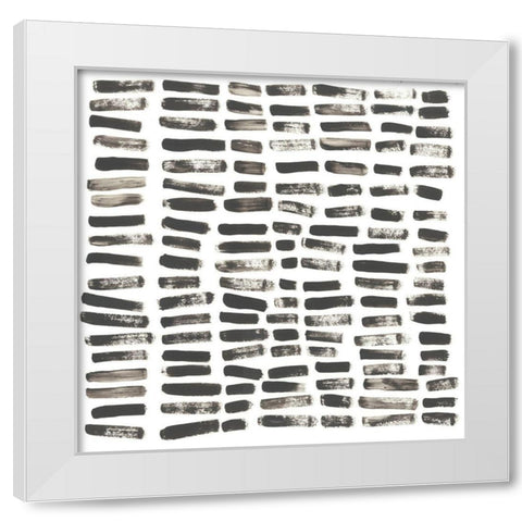 Mixed Signals III White Modern Wood Framed Art Print by Vess, June Erica