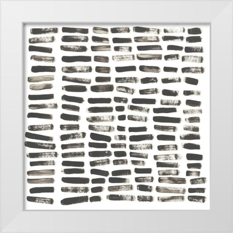 Mixed Signals III White Modern Wood Framed Art Print by Vess, June Erica