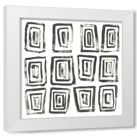 Mixed Signals IV White Modern Wood Framed Art Print by Vess, June Erica