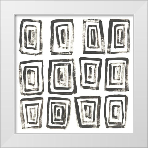 Mixed Signals IV White Modern Wood Framed Art Print by Vess, June Erica