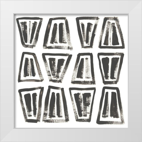 Mixed Signals VI White Modern Wood Framed Art Print by Vess, June Erica