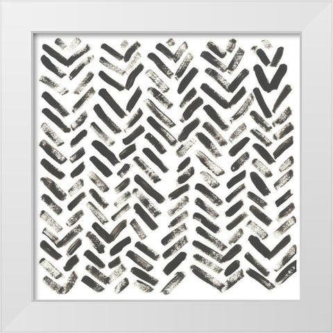 Mixed Signals VII White Modern Wood Framed Art Print by Vess, June Erica