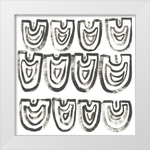 Mixed Signals VIII White Modern Wood Framed Art Print by Vess, June Erica